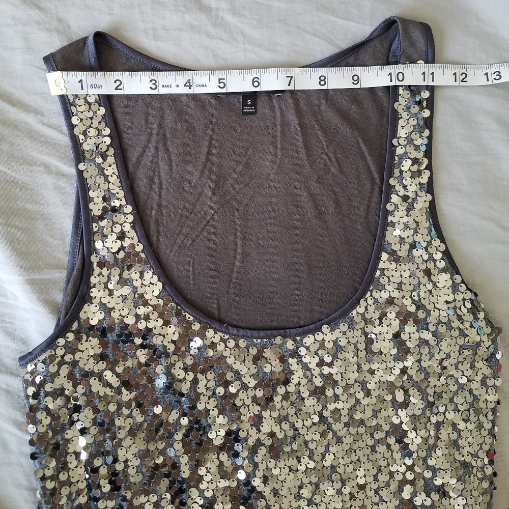 Express Sequine Gray Top - image 7